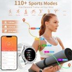 Diamond Smartwatch for Women with AI Voice & Fitness Tracker