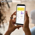 AI Smart Ring Health & Fitness Tracker - Black