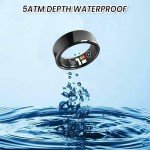 AI Smart Ring Health & Fitness Tracker - Black