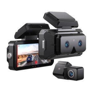 AKEEYO 3-Channel AI Dash Cam with Telephoto Lens