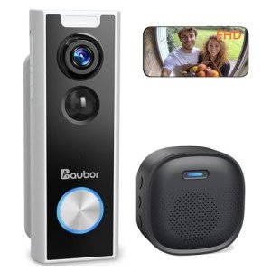 Aubor Wireless AI Video Doorbell with Chime