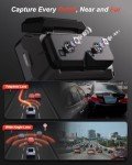 AKEEYO 3-Channel AI Dash Cam with Telephoto Lens