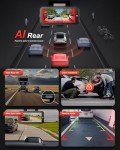 AKEEYO 3-Channel AI Dash Cam with Telephoto Lens