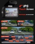 AKEEYO 3-Channel AI Dash Cam with Telephoto Lens
