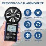 Bluetooth Handheld Anemometer with Weather Measurements
