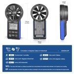 Bluetooth Handheld Anemometer with Weather Measurements