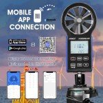 Bluetooth Handheld Anemometer with Weather Measurements