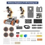 Raspberry Pi Robotic Arm Car Kit for AI Learning