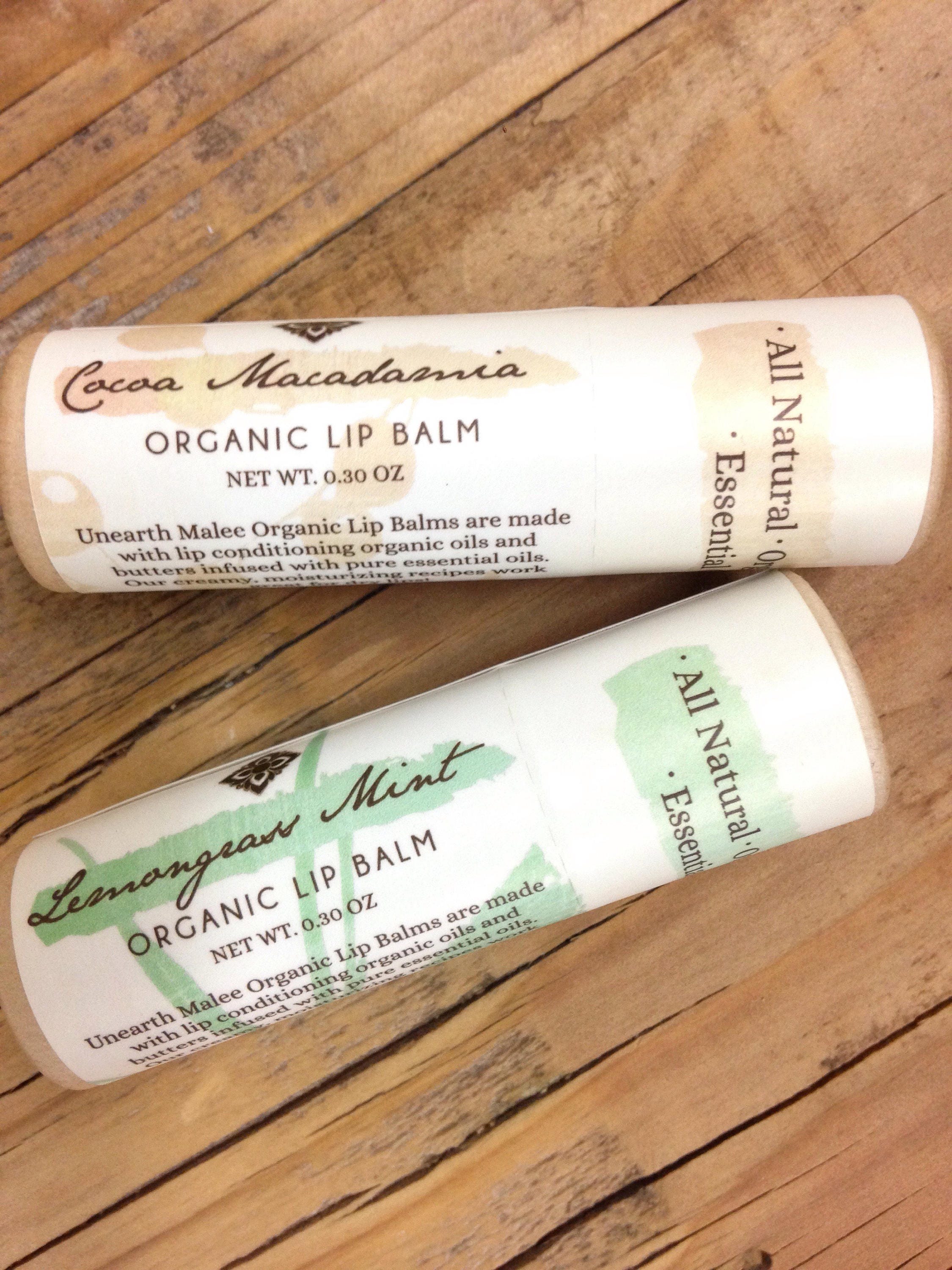 Organic Cocoa Butter Macadamia Lip Balm in Eco Tube