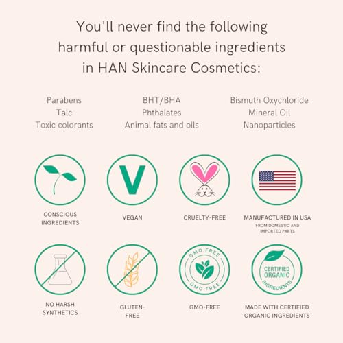 HAN Skincare Cosmetics 100% Natural Powder Blush, Bloom