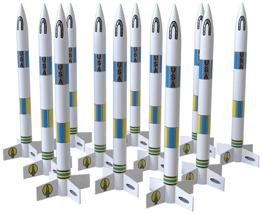 12 Beginner Model Rockets in Estes Bulk Pack