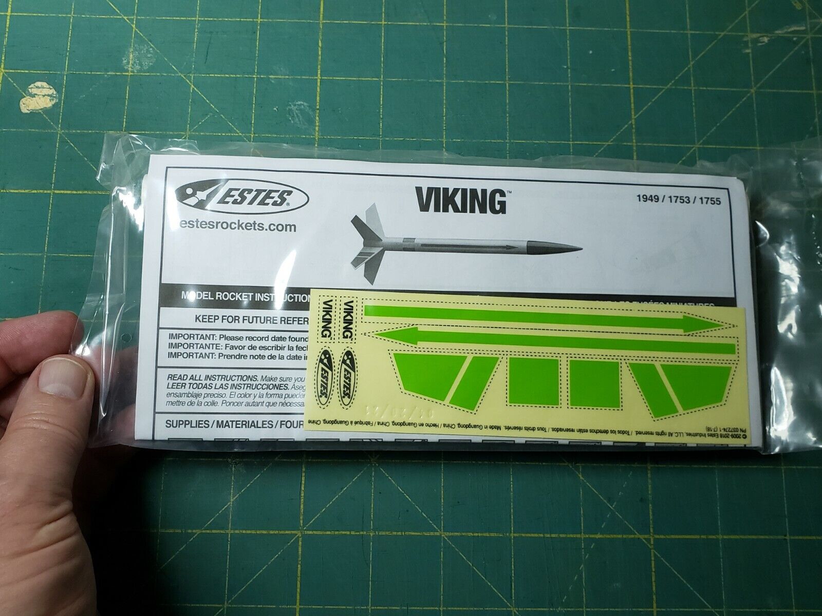 Estes Viking 1949 Flying Model Rocket Kit