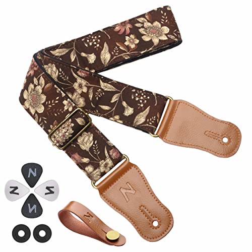 Japanese Cotton Guitar Strap for Acoustic Guitar, Ukulele