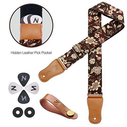 Japanese Cotton Guitar Strap for Acoustic Guitar, Ukulele