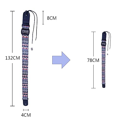 Bohemian Style Knitting Ukulele Strap, Adjustable 4cm Wide