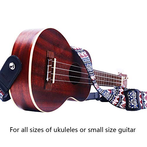 Bohemian Style Knitting Ukulele Strap, Adjustable 4cm Wide