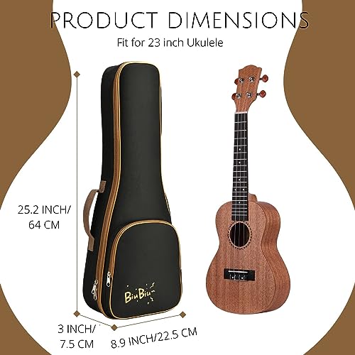 Flexzion Tenor Ukulele Backpack Case - Black