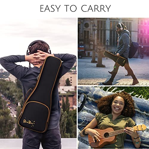 Flexzion Tenor Ukulele Backpack Case - Black