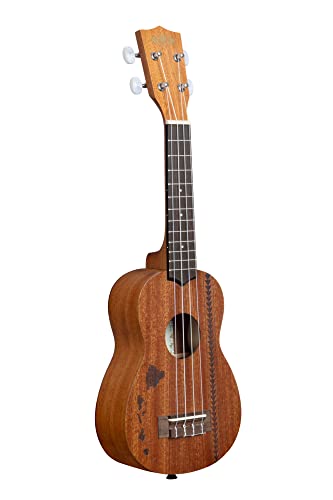 Kala Mahogany Soprano Ukulele (Hawiian Islands Tattooed)