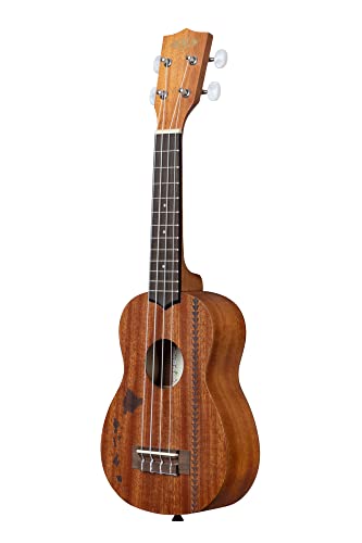 Kala Mahogany Soprano Ukulele (Hawiian Islands Tattooed)