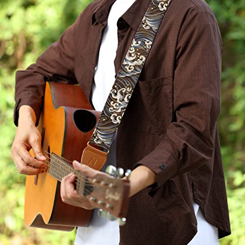 Japanese Cotton Guitar Strap for Ukulele (Waves)