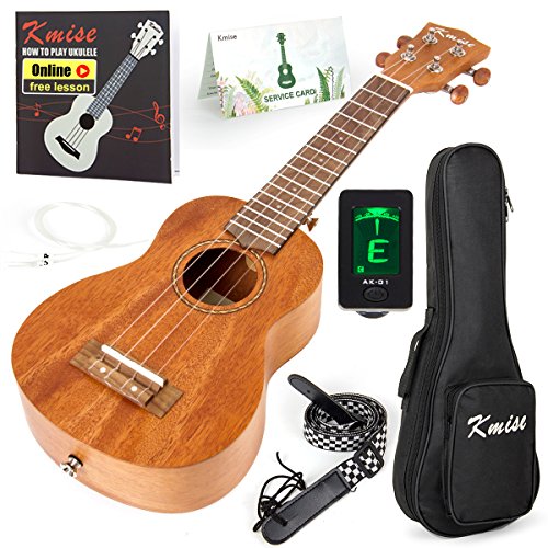 Kmise Professional Mahogany Soprano Ukulele - Beginner Kit