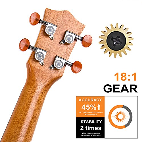 Kmise Professional Mahogany Soprano Ukulele - Beginner Kit