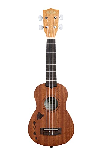 Kala 15S Satin Mahogany Ukulele - Hawaiian Laser Etched