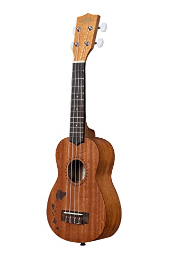 Kala 15S Satin Mahogany Ukulele - Hawaiian Laser Etched