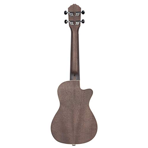 Ortega Earth Series Left-Handed Ukulele, Transparent Black