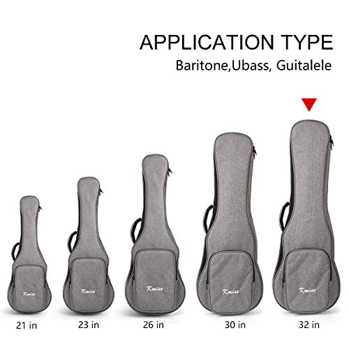 Kmise Baritone Ukulele with Gig Bag