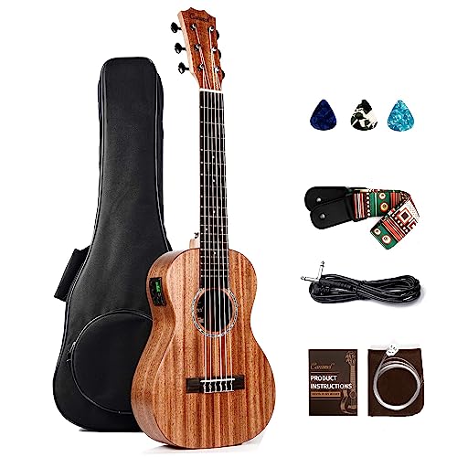 Caramel Electric Guitalele Starter Pack - Mahogany Wood