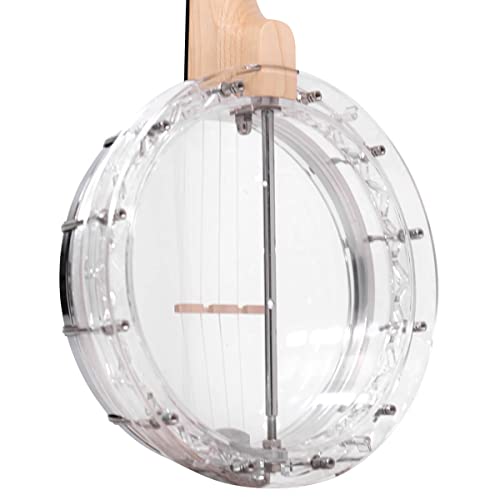 Gemstone Ukulele, Clear with 4 Strings (Gold Tone)