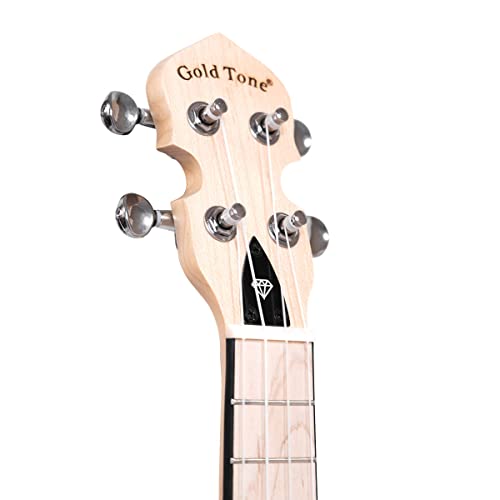 Gemstone Ukulele, Clear with 4 Strings (Gold Tone)