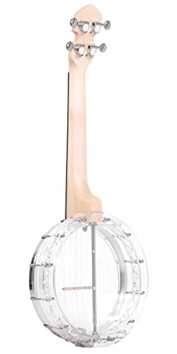 Gemstone Ukulele, Clear with 4 Strings (Gold Tone)