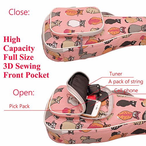 MUSIC FIRST Canvas "MISS CAT" Soprano Ukulele