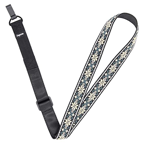Rayzm Jacquard Weave Clip-on Ukulele Strap, Adjustable & Button-Free