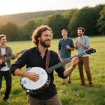 Kmise 5-String Professional Beginner Banjo, Full Size