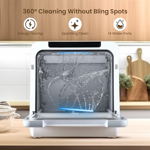 HAVA Portable Countertop Dishwasher with 8 Wash Programs