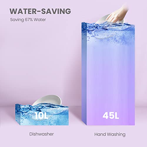 Comfee Black Countertop Dishwasher, 6 Place Settings