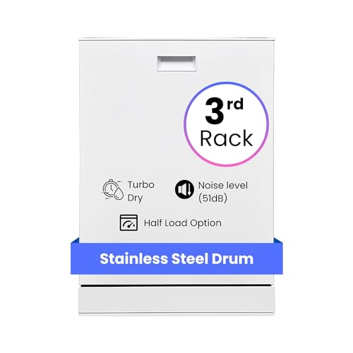 Equator 24" White Built-In Dishwasher, 15 Settings