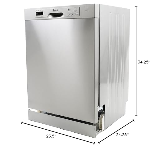 Avanti DWF24V3S 24-Inch Built-In Dishwasher, Stainless Steel