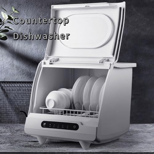 KeruRome Compact Portable Countertop Dishwasher, 5 Programs