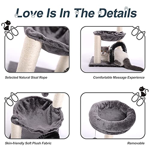 HOOPET Multi-Level Indoor Cat Tree - 27.8 Inches