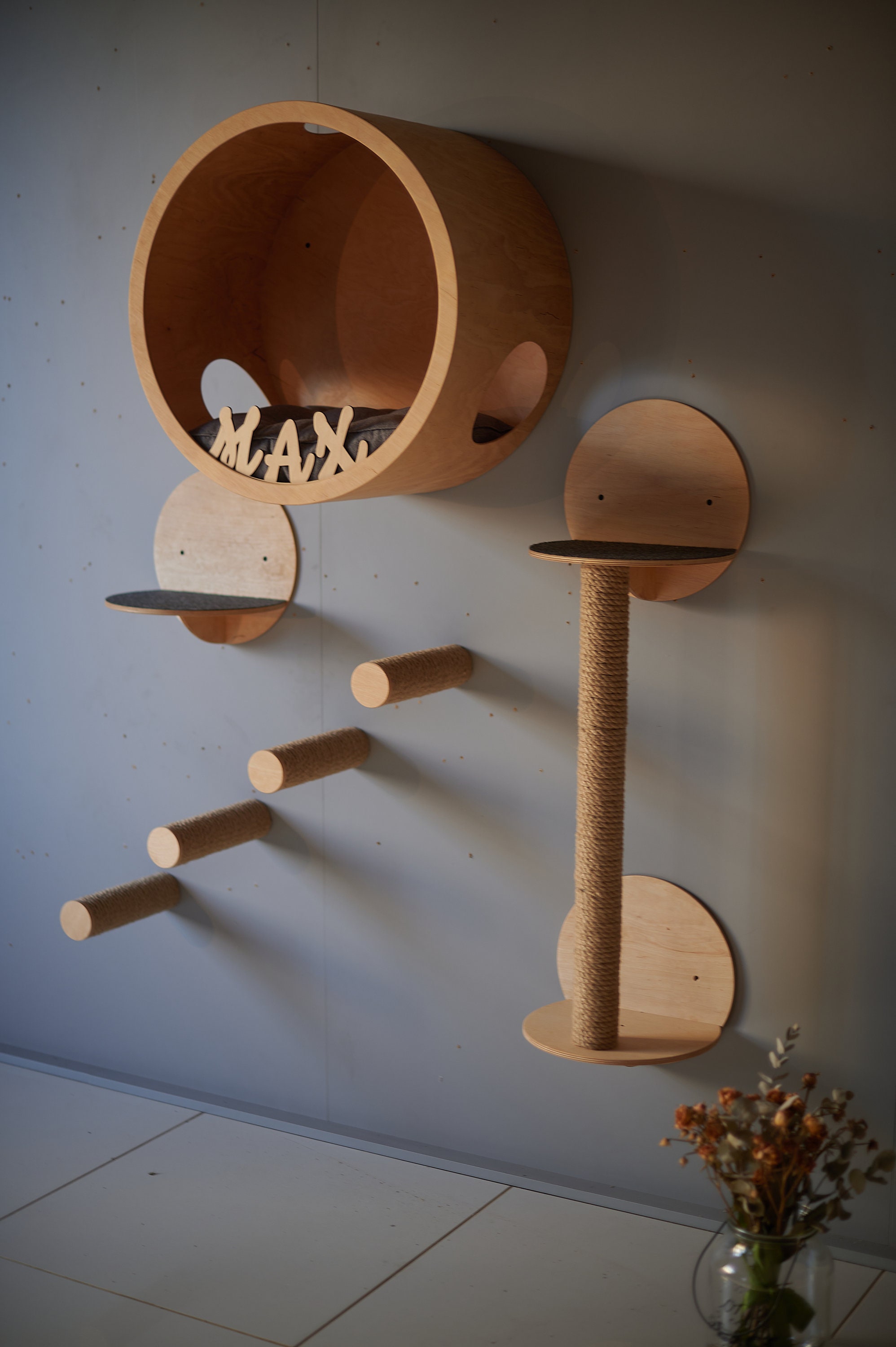 Modern Cat Wall Tree - Perfect for Cat Lovers