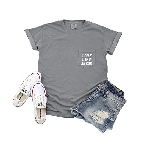 Jesus Love Pocket Tee - Women's Christian T-Shirts