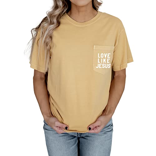 Jesus Love Pocket Tee - Women's Christian T-Shirts