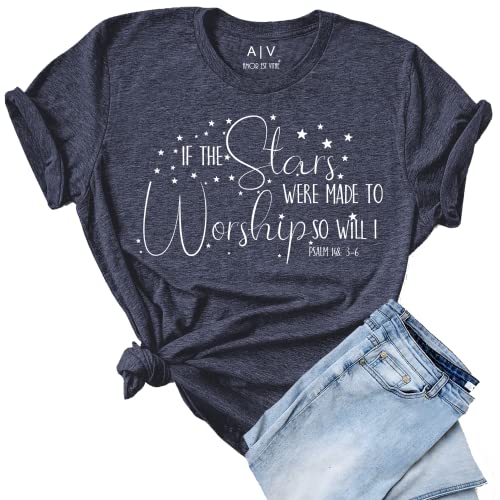 Blue Stars Meant to Worship T-Shirt - X-Large