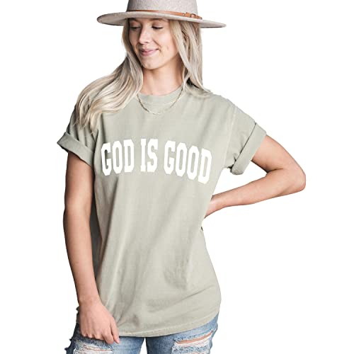 Christian Women's Tee: God Is Good Cross Shirt