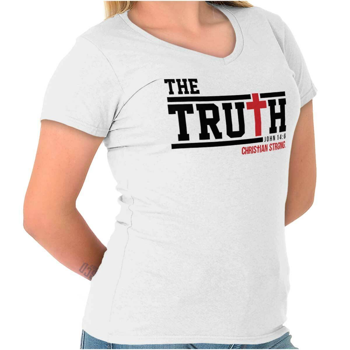 Christian V Neck Graphic Tees: Truth, Strong Fashion